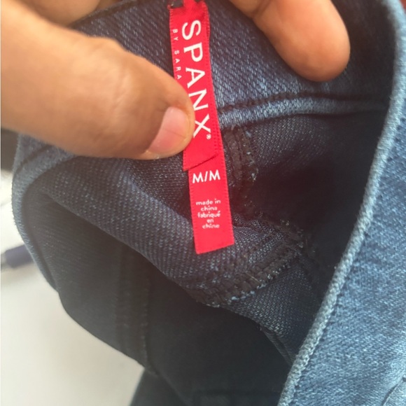 SPANX Women's JEAN-ish Ankle Leggings Skinny Jeans - Dark Twilight Blue M - Picture 8 of 8
